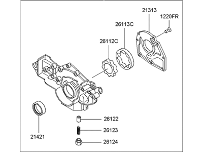 Hyundai 21310-38062 Case Assembly-Oil Pump