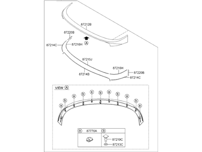 Hyundai 87210-3X500 Rear Spoiler Assembly