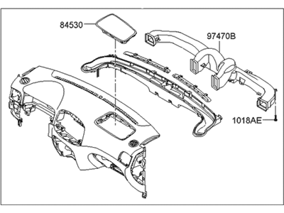 Hyundai 84710-1E100-AR Crash Pad Assembly-Main