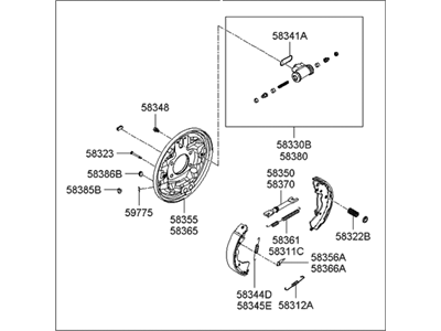 Hyundai 58360-2H000 Brake Assembly-Rear,RH