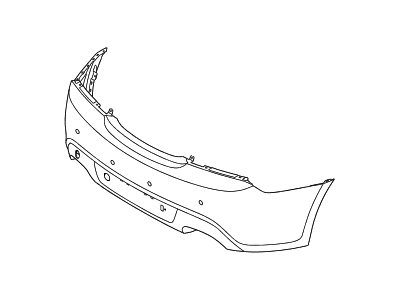 Hyundai 86611-2M110 Rear Bumper Cover