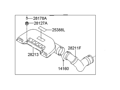 Hyundai 28210-2H000 Duct Assembly-Air