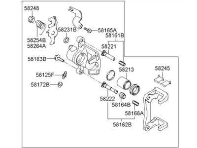 Hyundai 58310-2DA00 Caliper Kit-Rear Brake,LH