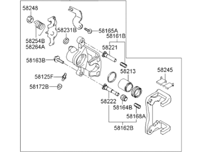 2003 Hyundai Elantra Brake Caliper - 58311-2DA10