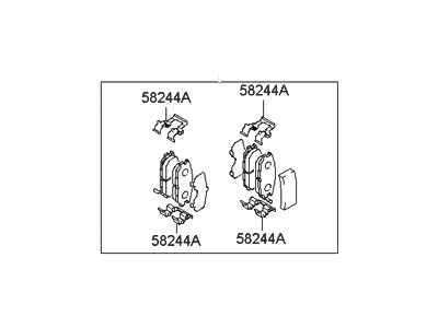 Hyundai Elantra Brake Pad Set - 58302-2DA00