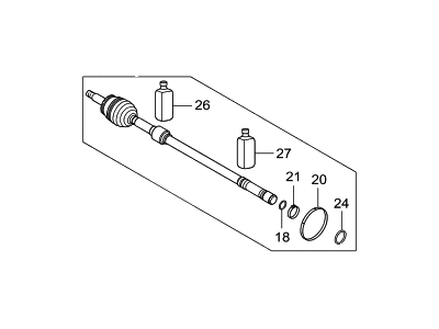 Hyundai 49525-1R003 Joint & Shaft Kit-Front Axle W