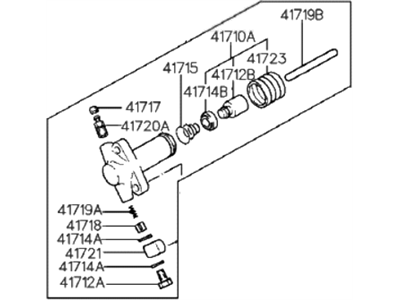 1993 Hyundai Sonata Clutch Slave Cylinder - 41710-33040