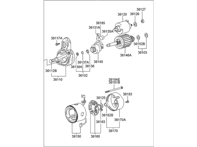 Hyundai Accent Starter Motor - 36100-22805