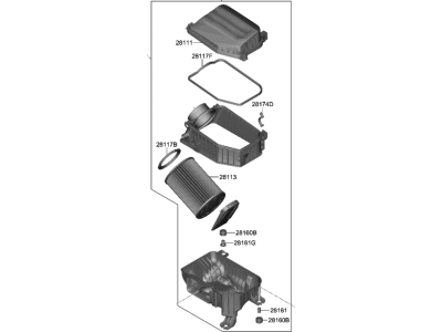 Hyundai Kona N Air Filter Box - 28110-I3200