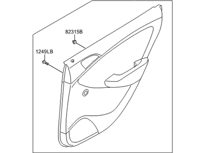 Hyundai 83301-1R010-RWY Panel COMPL-Rear Door Trim,LH