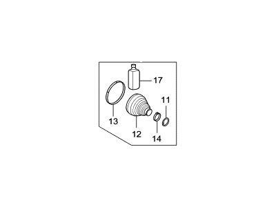 Hyundai Genesis G80 CV Joint Boot - 49542-D2100