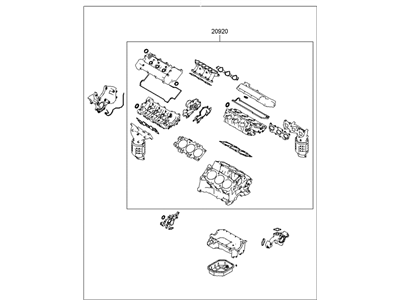 Hyundai 20910-37C00-A Gasket Kit-Engine Overhaul