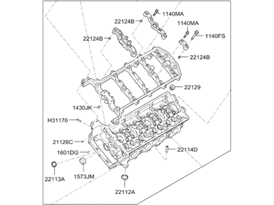 2020 Hyundai Genesis G90 Cylinder Head - 22110-3FAA1