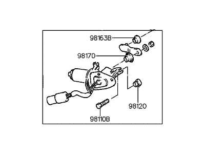 1991 Hyundai Sonata Wiper Motor - 98100-33001