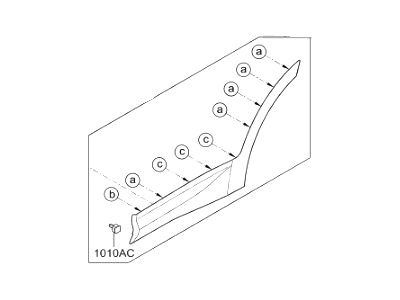 Hyundai 87732-4Z500 Garnish Assembly-Rear Door Side,RH