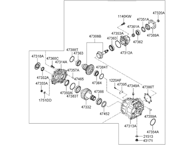 Hyundai 47300-24000 Transfer Assembly