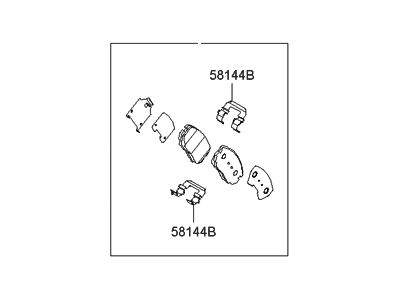 2008 Hyundai Azera Brake Pad Set - 58101-3LA10