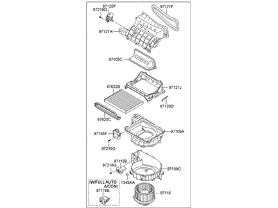 Hyundai 97100-3X011 Blower Unit