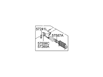 Hyundai Sonata Power Steering Cooler - 57550-3K100