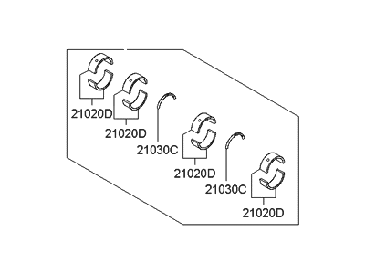 Hyundai 21020-3C911 Bearing Set-Crank Shaft