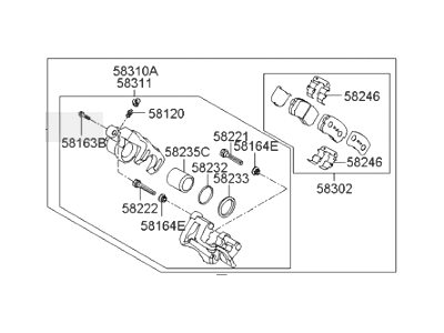 Hyundai Tucson Brake Caliper Bracket - 58230-2S000