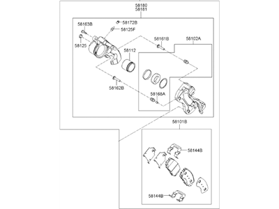 Hyundai Sonata Brake Caliper - 58130-3K100