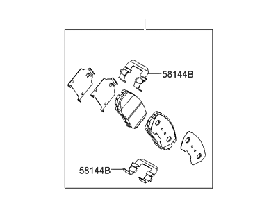 2005 Hyundai Sonata Brake Pad Set - 58101-3KA31