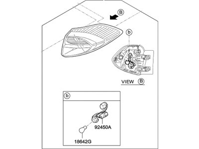 Hyundai 92402-D3010 Lamp Assembly-Rear Combination Outside,RH