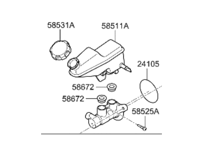 2022 Hyundai Elantra Brake Master Cylinder Reservoir - 58510-AA440