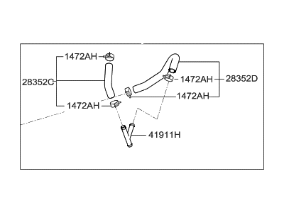 Hyundai 28350-2B730 Hose Assembly-Vacuum