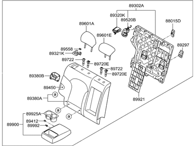 Hyundai 89401-2S230-T5P Back Assembly-Rear Seat RH