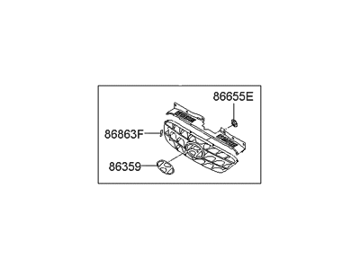 Hyundai 86350-2M000 Radiator Grille Assembly