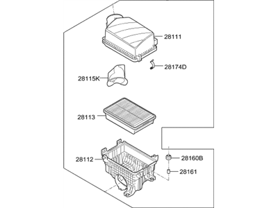 Hyundai 28110-F2850 Cleaner Assembly-Air