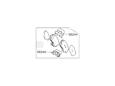 Hyundai 58302-F2A30 Rear Disc Brake Pad Kit