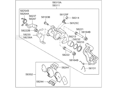 2020 Hyundai Ioniq Brake Caliper - 58210-G2300