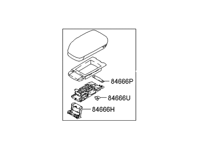 Hyundai Armrest - 84660-2E000-QG