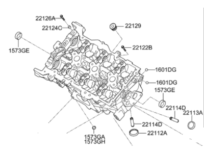 Hyundai Genesis G80 Cylinder Head - 543G5-3LA0A