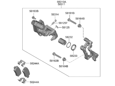 2021 Hyundai Elantra Brake Caliper Bracket - 58230-AA600