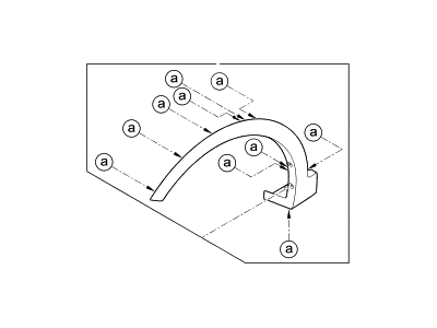 Hyundai 87712-B8000-CA Garnish Assembly-Fender Side,RH