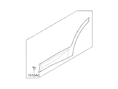 Hyundai 87732-B8500-GAL Garnish Assembly-Rear Door Side,RH