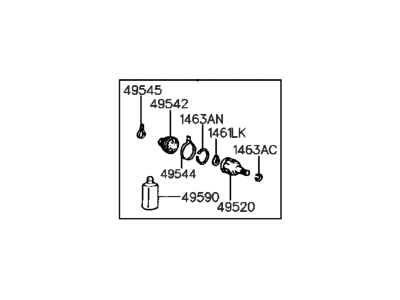 1992 Hyundai Sonata CV Joint Boot - 49605-33C00