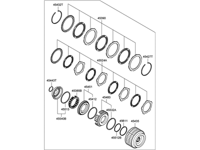 Hyundai 45510-23300 Clutch Assembly-Reverse & Over DRI