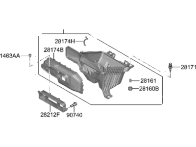 Hyundai Elantra N Air Filter Box - 281A2-IB000