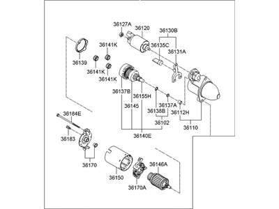 Hyundai Tucson Starter Motor - 36100-2G200