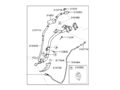 2022 Hyundai Ioniq Fuel Filler Neck - 31030-G2800