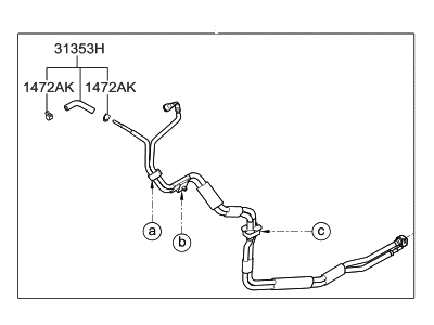 Hyundai 31301-D2150 Tube Assembly-Fuel,Front