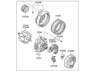 Hyundai Sonata Alternator - 37300-25301