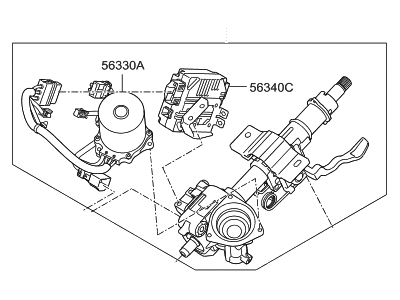 Hyundai Sonata Hybrid Steering Column - 56310-E6700