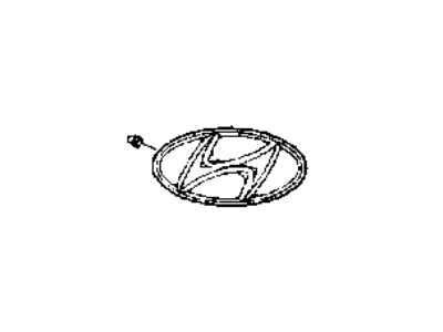 1998 Hyundai Accent Emblem - 86341-22300