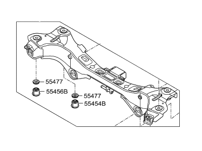 Hyundai Sonata Hybrid Rear Crossmember - 55405-3V150